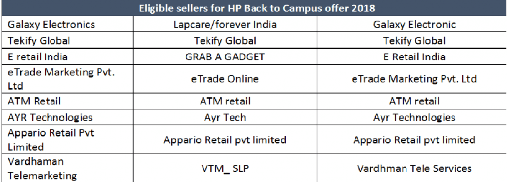 HP Back To Campus