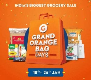 Grofers Grand orange bag days