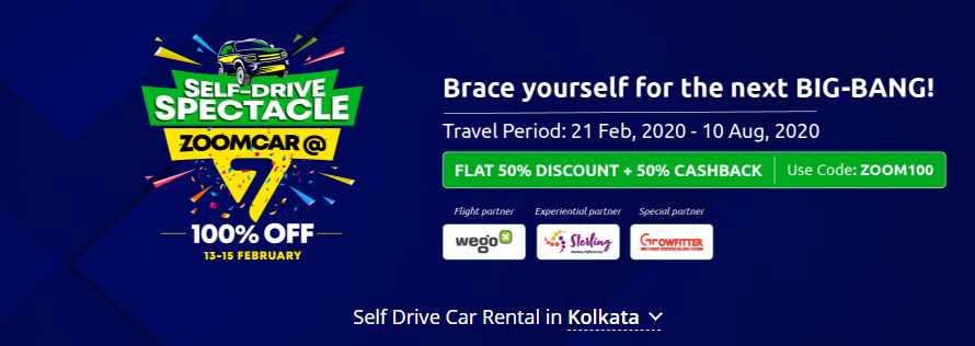 Zoomcar Anniversary Sale - Get 100% Off on Zoomcar Booking | Bigtricks.in