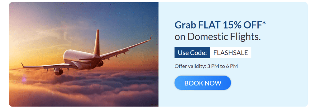 make my trip 1st flight booking offer